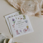 Serviette En Papier Bébé dans le Baby shower de jardin en fleurs