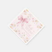 Serviette En Papier Bébé de Fleurs sauvages roses en fleurs (Coin)
