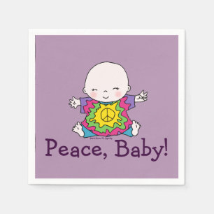 Serviette En Papier Bébé de paix mignonne Hippie / Hippy Tie Dye