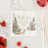 Serviette En Papier Bébé d'hiver Il fait froid, Baby shower de flocons (En situation)