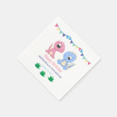 Serviette En Papier Bébé Dinosaur Jour d'anniversaire conjoint garçon  (Coin)