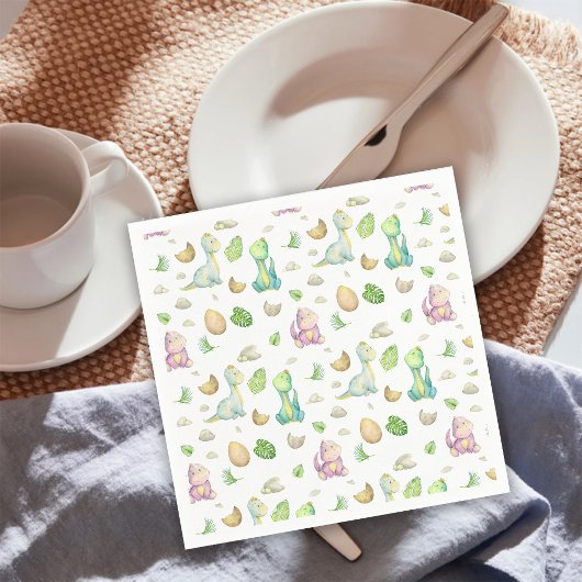 Serviette En Papier Bébé Dinosaure