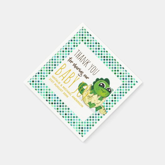 Serviette En Papier Bébé Dinosaure Hatching Egg Cute Garçons Filles Do (Coin)