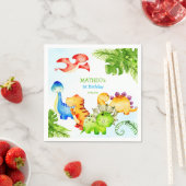 Serviette En Papier Bébé dinosaures fête d'anniversaire enfant (En situation)