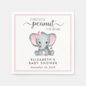 Serviette En Papier Bébé Eléphant mignon Douche fille (Devant)