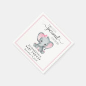 Serviette En Papier Bébé Eléphant mignon Douche fille (Coin)