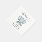 Serviette En Papier Bébé Eléphant mignon Douche garçon (Coin)
