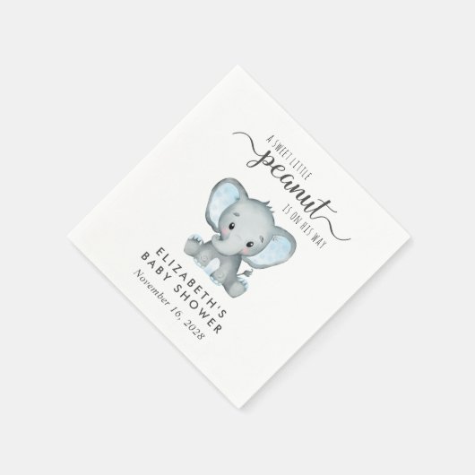 Serviette En Papier Bébé Eléphant mignon Douche garçon (Coin)