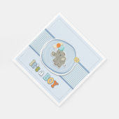 Serviette En Papier Bébé Eléphant mignon Faire-part (Coin)