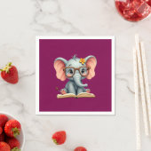 Serviette En Papier Bébé Éléphant Sage (En situation)