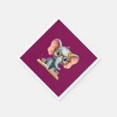 Serviette En Papier Bébé Éléphant Sage (Coin)