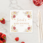 Serviette En Papier Bébé en Baby shower de fleurs serviettes (En situation)