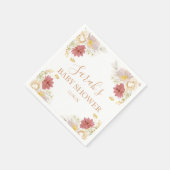 Serviette En Papier Bébé en Baby shower de fleurs serviettes (Coin)