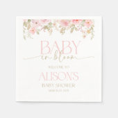 Serviette En Papier Bébé en baby shower de fleurs serviettes. Bébé fil (Devant)