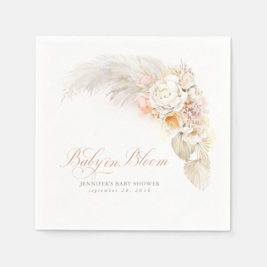 Serviette En Papier Bébé en fleur Baby shower Fleurs douces en fleur (Devant)