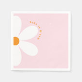 Serviette En Papier Bébé en fleur Baby shower rose marguerite (Devant)