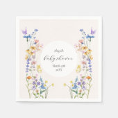 Serviette En Papier Bébé en fleur baby shower serviettes (Devant)