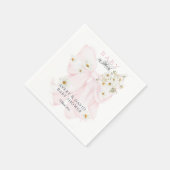 Serviette En Papier Bébé en Fleur Daisy Baby shower de fille de garçon (Coin)