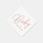 Serviette En Papier Bébé en fleur de poche couleur main (Coin)
