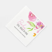 Serviette En Papier Bébé En Fleur Douche Aquarelle (Coin)