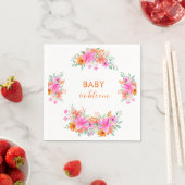 Serviette En Papier Bébé en Fleur douche fleurie d'été (En situation)