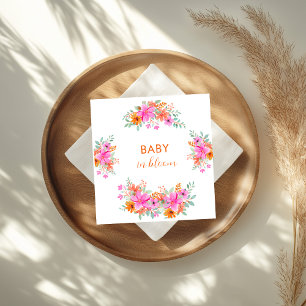 Serviette En Papier Bébé en Fleur douche fleurie d'été