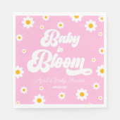 Serviette En Papier Bébé En Fleur Fleur Fleur Fleur Fleur Baby shower  (Devant)