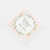 Serviette En Papier Bébé En Fleur Fleur sauvage Bébé Sprinkle (Coin)