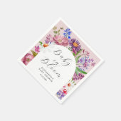 Serviette En Papier Bébé en Fleur Jardin Baby shower Floral (Coin)