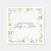 Serviette En Papier Bébé en fleur - Le souffle du bébé (Devant)