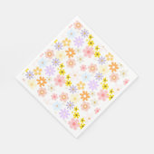 Serviette En Papier Bébé En Fleur Pastel Floral Retro Baby shower (Coin)