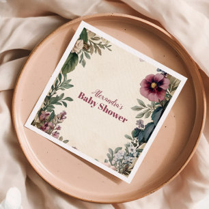 Serviette En Papier Bébé en Fleur sauvage de printemps en fleurs