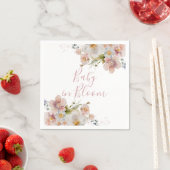 Serviette En Papier Bébé en fleurs baby shower floral (En situation)