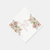 Serviette En Papier Bébé en fleurs baby shower floral (Coin)