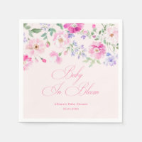 Bébé en fleurs Baby Shower Rose pastel