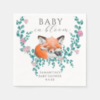 Bébé en fleurs Fête de bébé Renard de la forêt