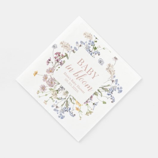 Serviette En Papier Bébé en papier fleur Napkin (Coin)