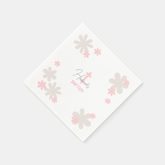 Serviette En Papier Bébé fille mignonne Baptême Papier Christening Nap (Coin)