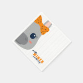 Serviette En Papier Bébé Fille Orange Baby shower âne (Coin)