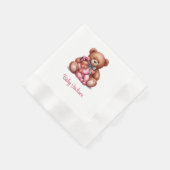 Serviette En Papier Bébé Fille Ours de Rêve (Coin)