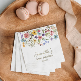 Serviette En Papier Bébé fleur sauvage dans le Baby shower en fleurs
