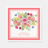 Serviette En Papier Bébé fleur sauvage En Fleur Baby shower Floral (Devant)