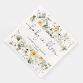 Serviette En Papier Bébé fleur sauvage en Fleur baby shower floral pri (Coin)