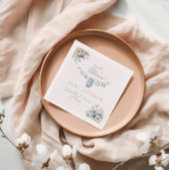 Serviette En Papier Bébé Floral En Fleur Bleu Bébé Garçon Douche