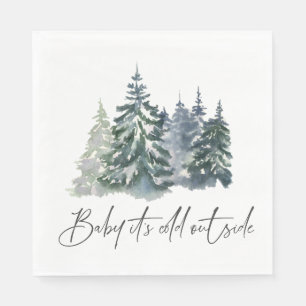 Serviette En Papier Bébé forestier Il fait froid à l’extérieur du Baby