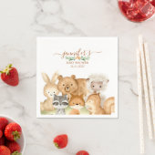 Serviette En Papier Bébé forêt aquarelle (En situation)