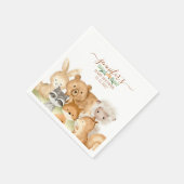 Serviette En Papier Bébé forêt aquarelle (Coin)