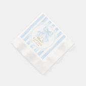 Serviette En Papier Bébé Garçon Arc-en-ciel Bleu Baptême (Coin)