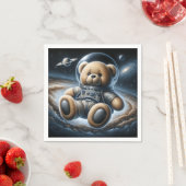 Serviette En Papier Bébé Garçon Astronaut Teddy Bear (En situation)