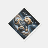 Serviette En Papier Bébé Garçon Astronaut Teddy Bear (Coin)